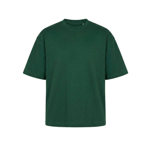 เสื้อยืดลำลองผู้ชายทรงปกติ สีเขียว ผ้าฝ้ายเจอร์ซีย์ คอกลม แขนสั้น พิมพ์ลายตัวอักษรวินเทจ โลโก้หลัก - Product Image 1