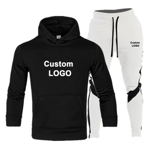 Jersey liso de Fitness para hombre, traje con capucha con bolsillo de canguro, chándal de Color sólido con capucha, novedad - Product Image 3