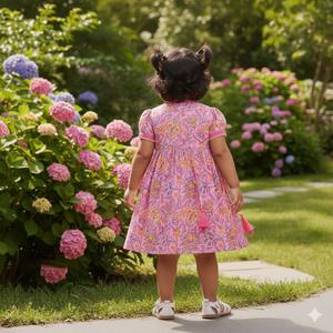 Vestido Tipo Pareo Unisex de Diseño Floral Moderno, en Voile/Algodón Puro, con Lazos, Ligero, Estilo Boho, para Niños, Fiestas, Picnic, Uso Casual de Verano - Product Image 5