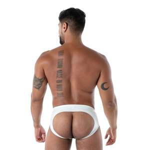 Boxer en latex blanc pour homme, coupe ajustée, style seconde peau, extensible, pour clubwear et fétichisme - Product Image 2