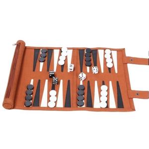 High Quality Eco-friendly Customize Pu or Leather Travel <b>Backgammon</b> Box <b>Backgammon</b> Game <b>Board</b> <b>Backgammon</b> Set for Outdoor Game - Product Image 2