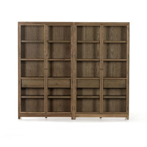Librería Moderna de Madera Maciza con 8 Estantes y Puertas Planas para Sala de Estar o Almacenamiento en el Hogar u Oficina - Product Image 6