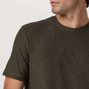 T-shirt de sport pour homme, coupe ample, couleur unie, col rond, style décontracté, pour les acheteurs en gros, service OEM, design personnalisé, prix abordable. - Product Image 3