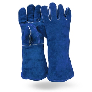 Gants de soudure en cuir de vachette pleine fleur de qualité supérieure, résistants à l'abrasion, pour la lutte contre les incendies, la construction et le barbecue - Product Image 3