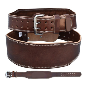 Customized Logo Heavy Duty Durable Gym Leather Weightlifting Belts Adjustable Breathable Wrap-around <b>Back</b> <b>Support</b> Training - Product Image 4