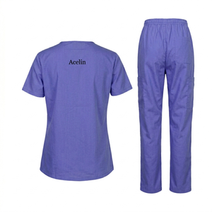 Unisex Matte Medical Uniform Premium Woven Jersey <b>Scrub</b> <b>Sets</b> for Nurses and Muslim Hospitals Runners - Product Image 3