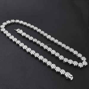 RB <b>Gems</b> Custom 925 Sterling Silver 14K Gold VVS Diamond Gemstone Fine Charm <b>Bracelet</b> Stylish Romantic STAR Iced Cuban Link Chain - Product Image 5