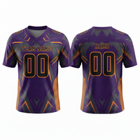 Maillot de football américain personnalisé pour adultes, respirant, à manches courtes, t-shirt de sport, uniforme d'équipe personnalisé, 100% polyester