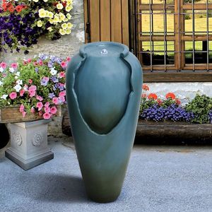 Fontana Elettrica da Giardino Alta 30,7 cm con Luce LED e Pompa, Decorazione per Interni ed Esterni, Vaso d'Acqua Resistente ed Elegante - Product Image 4