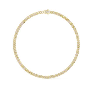 Collar de Oro Amarillo de 14k con Diamante Cultivado en Laboratorio, Estilo Ejecutivo para Mujer |   Diamante Cultivado Nuevo - Product Image 1