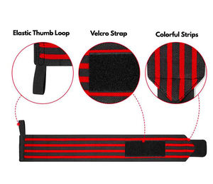 Vente en gros Poignets en coton unisexes de haute qualité Logo personnalisé Gym Fitness Sangles Compression Respirant Néoprène Haltérophilie - Product Image 1