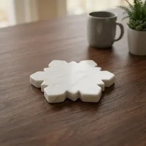 Juego de Posavasos de Mármol Hechos a Mano de Lujo Clásico, Piedra Natural, Resistentes al Agua y al Calor, para Hogar, Cocina y Oficina - Product Image 3