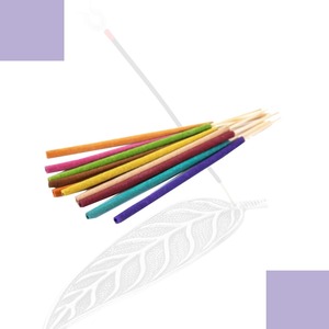 Varillas de incienso de colores perfumados de 9 pulgadas con embalaje a granel Varillas vibrantes perfumadas para aromaterapia y fragancia para el hogar de la India - Product Image 1