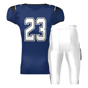 Ensemble de maillots de football américain en tissu extensible respirant en polyester imprimé en sérigraphie personnalisée - Product Image 2