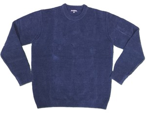 <b>Mens</b> <b>Wool</b> Cashmere Woven Print Full Sleeve Crew Neck <b>Sweater</b> with Front Logo - Product Image 4