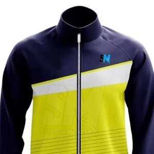 Chaqueta de Entrenamiento con Cierre y Cuello Alto, 100% Poliéster, para Invierno, con Logotipo Frontal Personalizado, Diseño Transpirable, en Oferta - Product Image 3