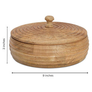 Logo personnalisé écologique fabriqué à la main en bois de manguier pot alimentaire couvercle durable élégant fonctionnel pour servir stockage approvisionnement en gros - Product Image 2