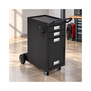Mobile 3 <b>Drawer</b> Welding Cabinet With Heavy Duty Steel Body, Tool <b>Storage</b> <b>Drawers</b>, Ergonomic Handle And Swivel Casters GAR051 - Product Image 1