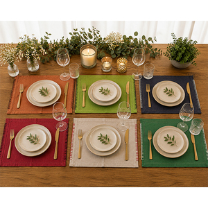 Luxury Linen Dining <b>Placemat</b> | Elegant <b>Table</b> Setting Mat Premium Linen <b>Table</b> <b>Placemat</b> - Product Image 1