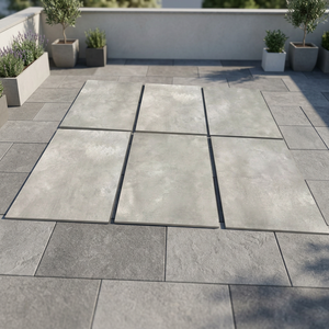 Vistaar Subway Driving Heavy Duty European Design Porcelain Outdoor <b>Tiles</b> 20mm Thick 600x600mm Paving Slabs for Hall & Bathroom - Product Image 2