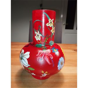 Jarrón de Metal Pintado a Mano con Diseño Floral, Porta Flores Decorativo para Decoración Moderna del Hogar, Centro de Mesa de Lujo para Sala de Estar o Bodas - Product Image 5