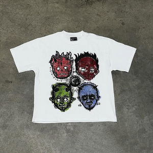 T-shirt Boxy Cropped Homme Personnalisé de Haute Qualité avec Impression Sérigraphique en Coton Épais - Product Image 3