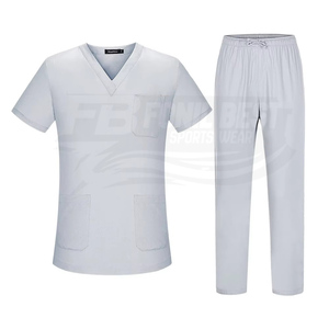 Tenue médicale tissée unisexe violette (ensemble) pour personnes âgées – Confort approuvé par médecins et infirmières – Uniforme d'hôpital moderne en Spandex/Polyester - Product Image 4