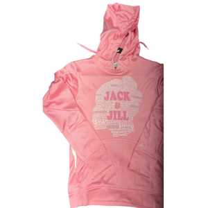 Sweat-shirt rose Jack and Jill avec motif collage de mots, confortable et élégant, pour unisexe et adolescents, vêtement décontracté - Product Image 3