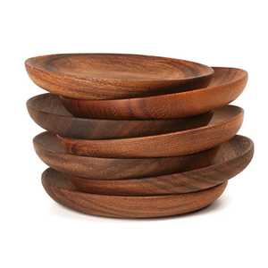 Classic Eco-Friendly BPA Free Mango Wood Charger Plate with Stand Handmade Durable Microwave Safe Wedding Dinnerware - Product Image 1