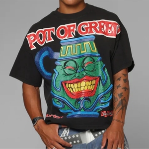 Heavyweight Oversized Short Sleeve <b>TShirt</b> 100% Cotton Custom Logo Wholesale Unisex Summer Outdoor Tee Drop Shoulder Streetwear - Product Image 1