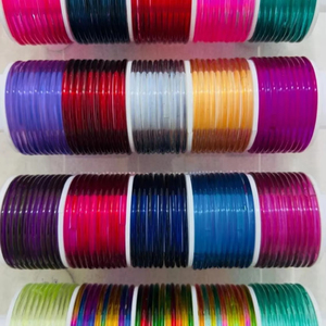 Urban Chic Jelly Glass Silver Plated Eco-Friendly Fashion Bangles Women Stylish Trendy Stackable Ladies Wrist <b>Accessories</b> Daily - Product Image 2