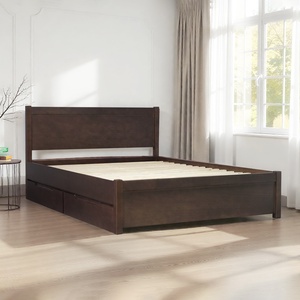 เตียงเก็บของไม้ยางพาราคุณภาพพรีเมียมจากเวียดนาม แบบ OEM/ODM เป็นมิตรกับสิ่งแวดล้อม โครงสร้างแบบ KD มาตรฐานการส่งออก - Product Image 1