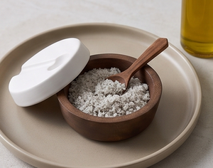 Ensemble de cuisine de luxe en bois pour sel et sucre avec couvercle, forme ronde, résistant à la poussière, pour herbes et épices - Product Image 2