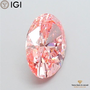 Diamante Cultivado en Laboratorio con Certificación IGI, Corte Ovalado de 3.00 Quilates, Color Rosa Intenso, Claridad VS2, para Diseño Solitario - Product Image 3