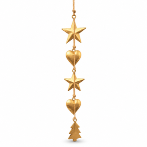 Campanas Metálicas Royal Forge con Bandas Decorativas con Tachuelas y Colgadores de Cuerda Rústicos para un Estilo Festivo Distintivo - Product Image 5
