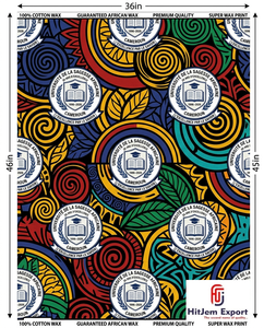 Custom African Wax Print Fabric Manufacturer University Anniversary Convention Uniform Celebration Textile Supplier OEM ODM - Product Image 4