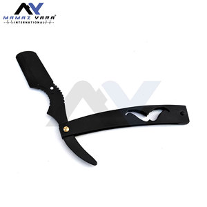 Professional Barber <b>Razor</b> Mustache Handle Straight Shaving <b>Razor</b> <b>Men</b> Classic Salon Quality Beard Shaper Hair Cutting Durable - Product Image 2