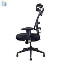 Chaise de bureau moderne exécutive ergonomique à dossier haut avec appui-tête en mousse PU Style élévateur Conception en maille durable