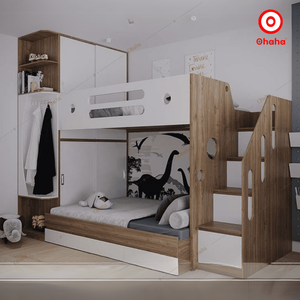 Lit superposé intelligent Ohaha avec armoire intégrée - GTTM043 - Product Image 4