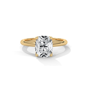 Oval Cut Moissanite Engagement <b>Ring</b> 14K Gold Plated 925 <b>Silver</b> <b>Solitaire</b> Wedding Jewelry for Women - Product Image 1
