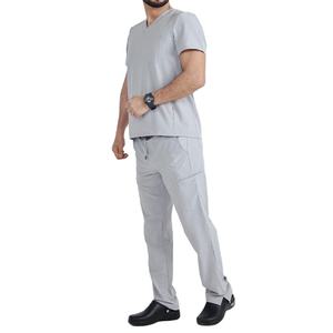 Medical Uniform Men Hospital Staff Medical Nursing Uniforms Scrub <b>Tops</b> Male Dental Clinic Nurse Uniform Soft Stretchy Breathable - Product Image 1