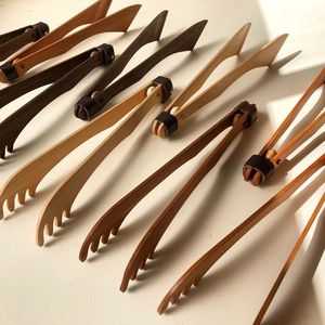 Pince à pain et salade en bois écologique de qualité supérieure, design élégant, pour cuisine et barbecue, meilleur prix - Product Image 2