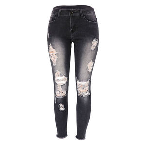 Pantalon en jean ample et respirant pour femme, taille mi-haute, décontracté, qualité supérieure, prix raisonnable, vente en gros - Product Image 4