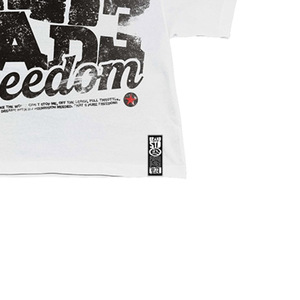 Self Made Freedom Printed Regular Fit <b>Men's</b> Street Style Short Sleeve <b>White</b> 100% Cotton Jersey <b>Turtleneck</b> Eco-Friendly - Product Image 4