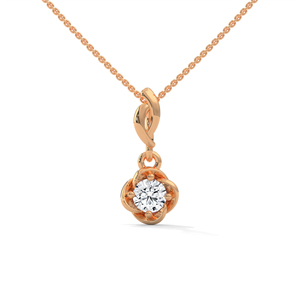 Collier pendentif couleur or rose avec fermoir griffe florale, chaîne de bijoux pour femme, idéal pour les fêtes et les occasions spéciales - Product Image 1