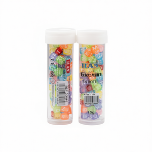 ILAN Perline in Barattolo 6x6mm 15g Multicolore per Lavori Manuali - Product Image 1