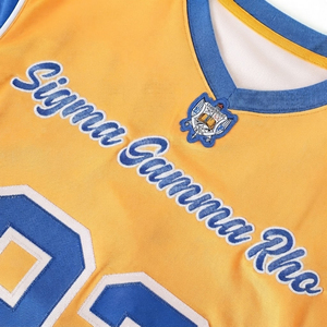 SGRho <b>Black</b> Gold Football Jersey Short Sleeve Number 22 Graphic Sports Team Uniform Custom American Football Training <b>Shirt</b> - Product Image 3
