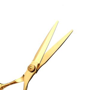 Ensemble de ciseaux professionnels pour cheveux Gold, ciseaux à effiler, manche ergonomique en titane, outil de coupe pour coiffeurs - Product Image 4