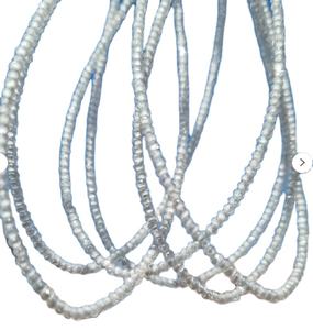 Collar de moissanita de cuentas blancas completas facetadas redondas de 3 MM de alta calidad de primera calidad - Product Image 1