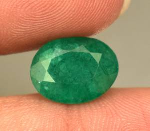 Émeraude naturelle de Zambie, taille ovale, couleur améliorée, pierre précieuse en vrac, vert premium, pour la fabrication de bijoux, cristal - Product Image 4